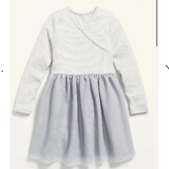 Old Navy | Dresses | Nwt Fit Flare Wrap Front Tutu Dress Toddler Girls Size  3t Grey | Poshmark